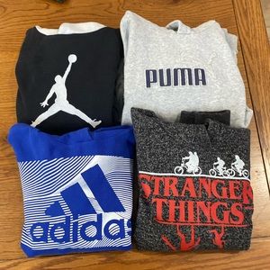 LOT OF 4 GENTLY USED CHILDS HOODIES